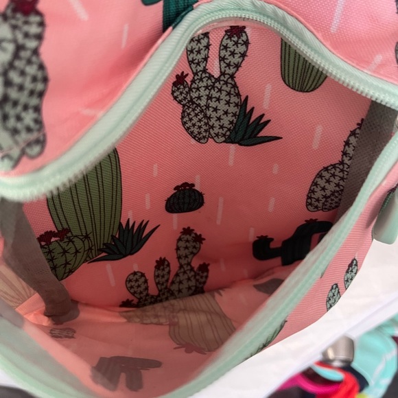 Cactus pink and blue book-bag - Picture 2 of 4